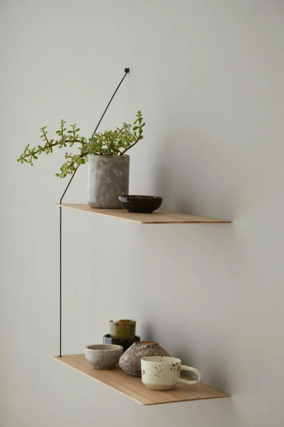 STEDGE Hylla 80cm, Rökt Ek