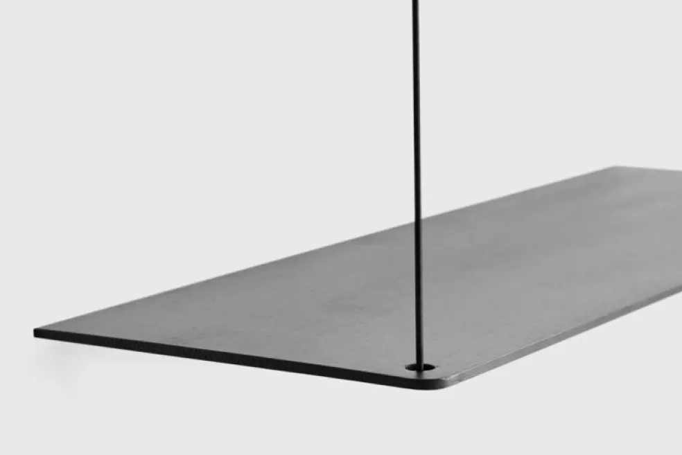 STEDGE Hylla 80cm, Rökt Ek