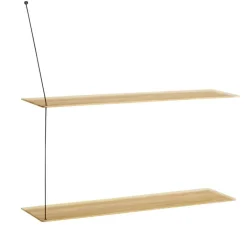 STEDGE Hylla 80cm, Rökt Ek