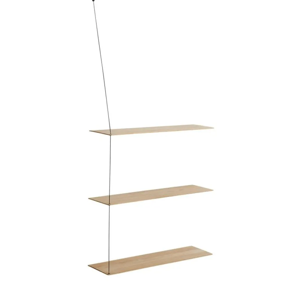 STEDGE Hylla 80cm, Rökt Ek