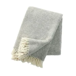 Klippan Yllefabrik Plädar & Filtar-Stella Pläd 130x200 cm, Ljusgrå