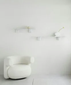 Sten Vägghylla 80 cm, Svart Marmor