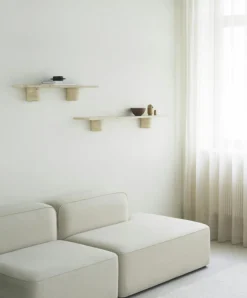 Sten Vägghylla 80 cm, Svart Marmor