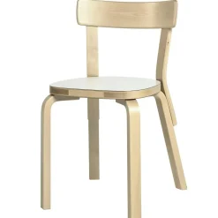 Artek Stolar-Stol 69, Vit/Björk