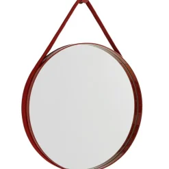 Strap Spegel No2 Ø70 cm, Ljusgrå