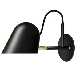 Streck Vägglampa Fast Montage, Svart/Mässing