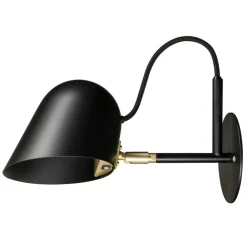 Streck Vägglampa Fast Montage, Svart/Mässing