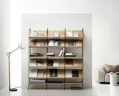 String Modulära Hyllsystem-Gavlar Golv 30x85 cm 2-pack, Mörkgrå