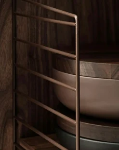 String Modulära Hyllsystem-Gavlar Golv 30x85 cm 2-pack, Mörkgrå