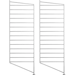 String Modulära Hyllsystem-Gavlar Golv 30x85 cm 2-pack, Mörkgrå