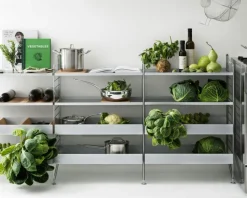 String Modulära Hyllsystem-Gavlar Golv 30x85 cm 2-pack, Mörkgrå