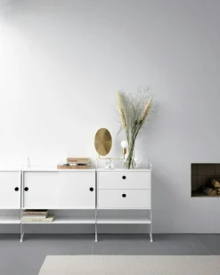 String Modulära Hyllsystem-Gavlar Golv 30x85 cm 2-pack, Mörkgrå