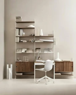 String Modulära Hyllsystem-Gavlar Golv 30x85 cm 2-pack, Mörkgrå