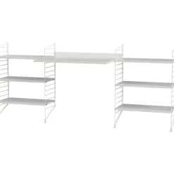 String Hylla Kombination D Arbetsplats, Beige