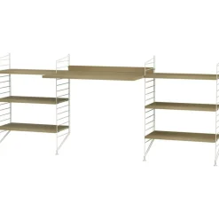 String Hylla Kombination D Arbetsplats, Beige