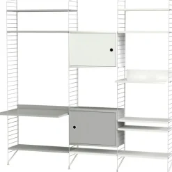 String Modulära Hyllsystem-Hylla Kombination P Vardagsrum, Vit / Beige