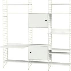 String Modulära Hyllsystem-Hylla Kombination P Vardagsrum, Vit / Beige