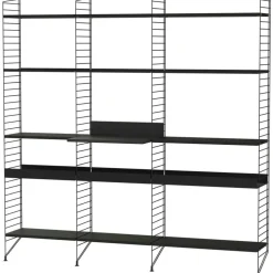 String Modulära Hyllsystem-Hylla Kombination L Kök, Svart
