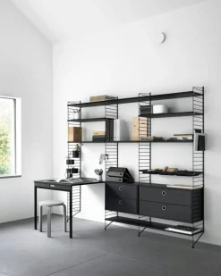 String Hylla Kombination C Arbetsplats, Beige