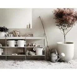 String Hyllplan Med Hög Kant Metall, Mörkgrå