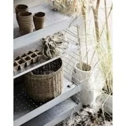 String Hyllplan Med Hög Kant Metall, Mörkgrå