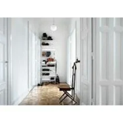 String Hyllplan Med Låg Kant Metall 58x20 cm, Mörkgrå