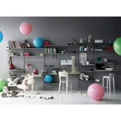 String Hyllsystem No 5, Grå / Ask