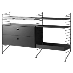 String Hyllsystem No 15, Svart