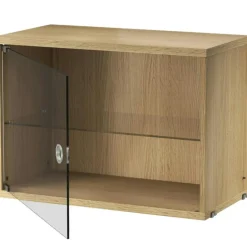 String Skåp Med Glasdörr 30x58 cm, Mörkgrå