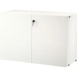 String Skåp Med Lås, Svartbetsad Ek