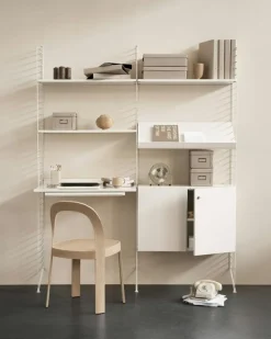 String Skåp Med Lås, Svartbetsad Ek