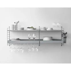 String Spjut Till Glas 30 cm 2-pack, Mörkgrå