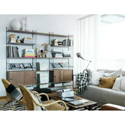 String Tidningshylla 30x78 cm, Grå