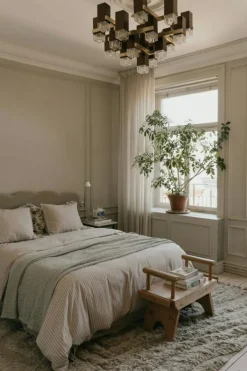 Stripe Mauve Påslakan, 220x220 cm