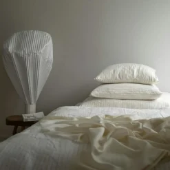 Stripe No.2 Bäddset 150x200 + 50x60 cm, Vit/Natur