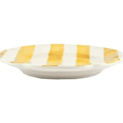 Pick a Poppy Mattallrikar-Stripe Tallrik 28 cm, Gul