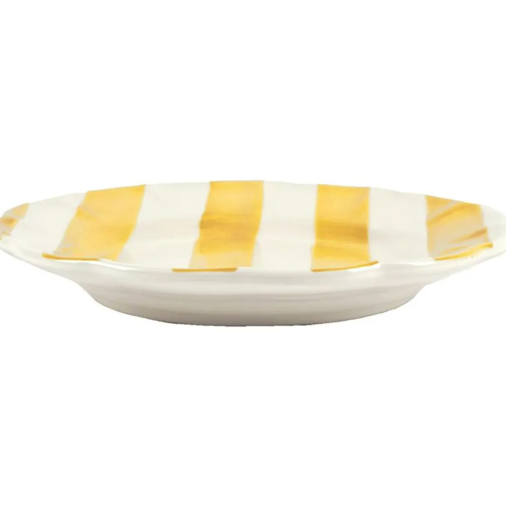 Pick a Poppy Mattallrikar-Stripe Tallrik 28 cm, Gul