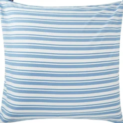 Striped Cotton Poplin Örngott 50x60 cm, Blå