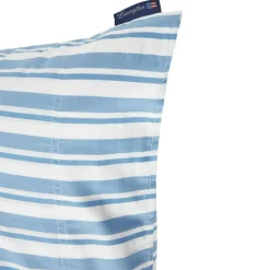 Striped Cotton Poplin Örngott 50x60 cm, Blå