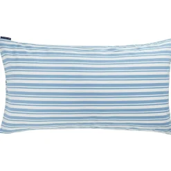 Striped Cotton Poplin Örngott 50x60 cm, Blå