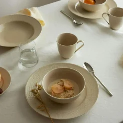 Rörstrand Djupa Tallrikar-Swedish Grace Djup Tallrik 25 cm, Snö (Vit)