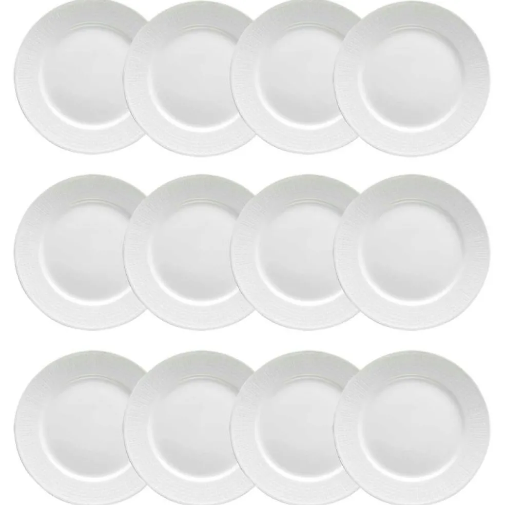 Swedish Grace Tallrik 27 cm Snö (Vit), 12-Pack