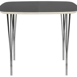 Symphony 86 Matbord 90x90 cm, Grafit Laminat / Krom