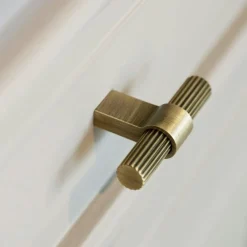 Beslag Design Knoppar & Dörrhandtag-T Helix Stripe Knopp, Antique bronze