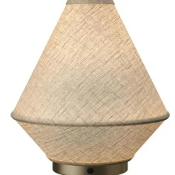 Tafta Bordslampa Portabel, Röd/Off-white