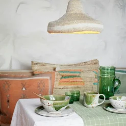 Tallrik 22 cm, Brun / Vit