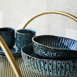 Tallrik 22 cm, Brun / Vit