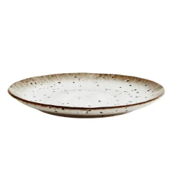 Tallrik 22 cm, Brun / Vit