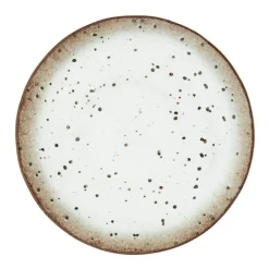 Tallrik 22 cm, Brun / Vit