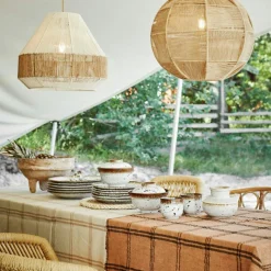 Tallrik 22 cm, Brun / Vit